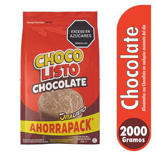 Chocolisto Bebida Polvo Minerales Sabor Chocolate 2 kg