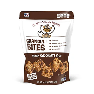 Crazy Monkey Baking Bocaditos Granola Chocolate Negro 680 g