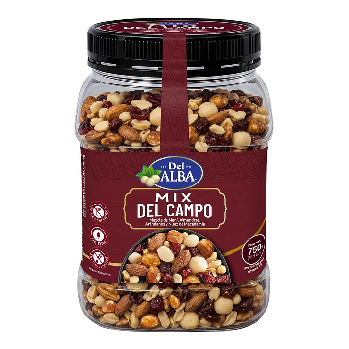 Del Alba Mix Frutos Secos Maní Arándanos Nuez Macadamia 750