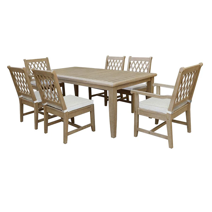 Juego de Comedor para Exteriores en Madera Eucalipto 7 Pzas