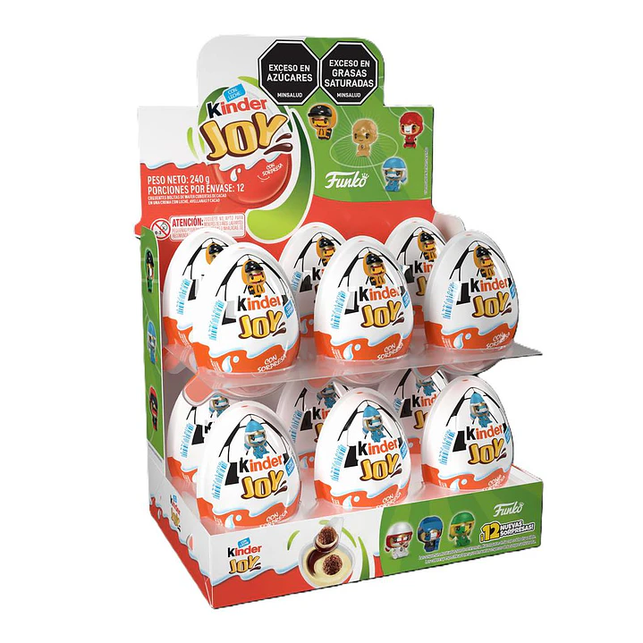 Kinder Joy Sorpresa Bolitas Wafer Cacao Crema 12 Unid 20 g