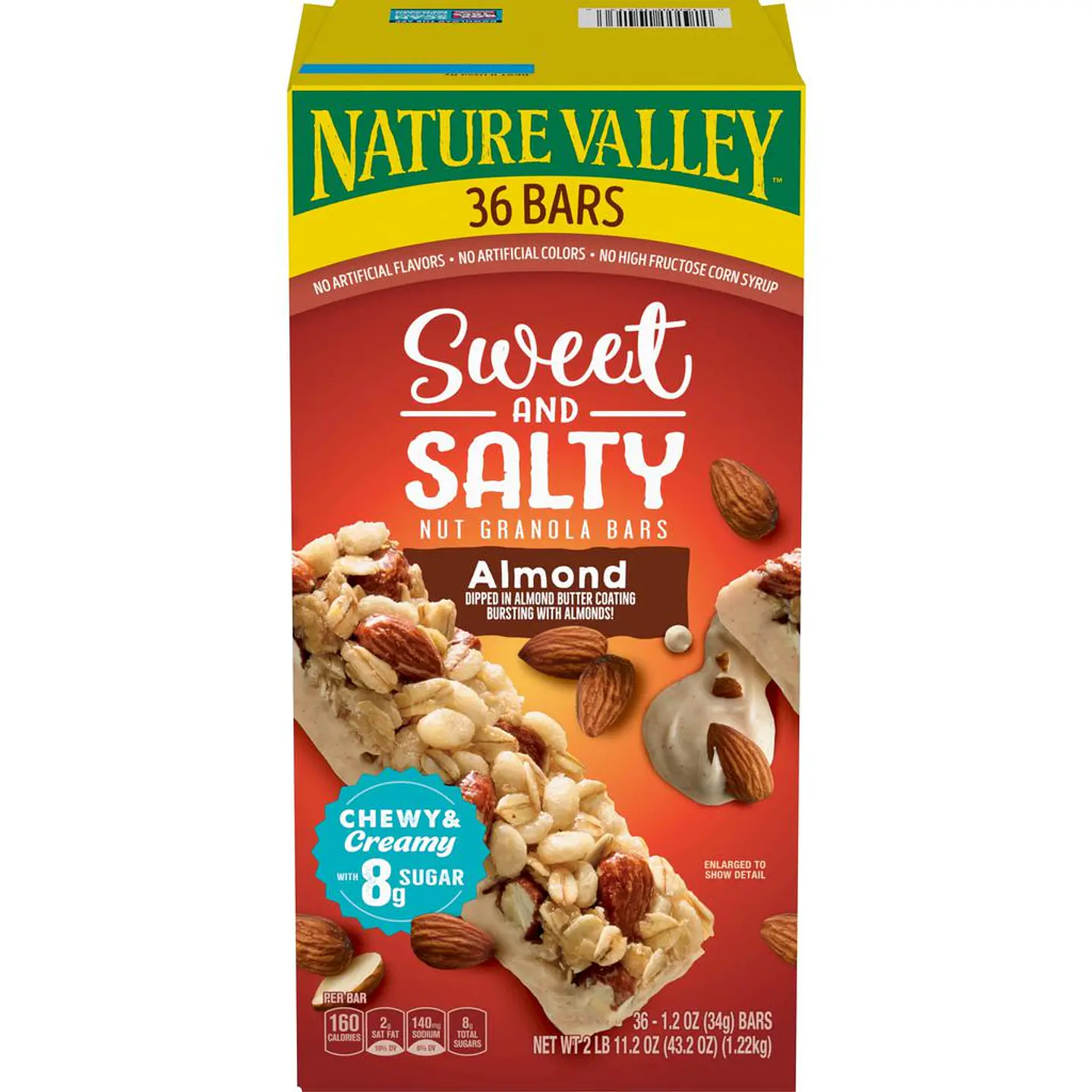 Nature Valley Barras Granola Dulces Saladas 36 Unid 34 g