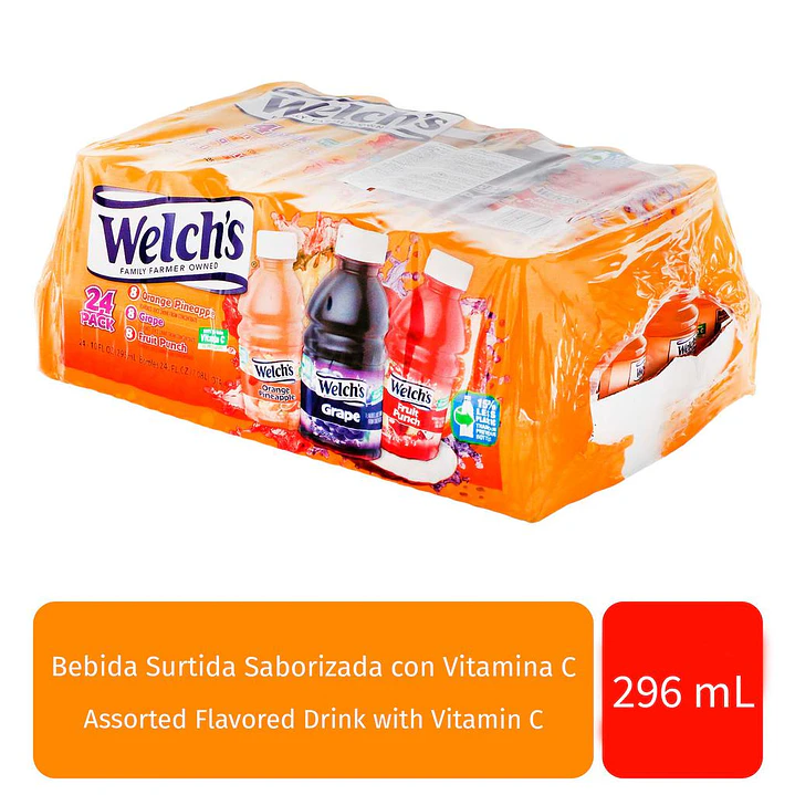 Welchs Jugos con Sabores Surtidos 24 Unid 296 mL