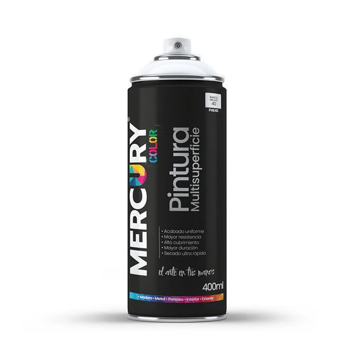 Pintura en Aerosol Mercury 400 ML Blanco Brillante
