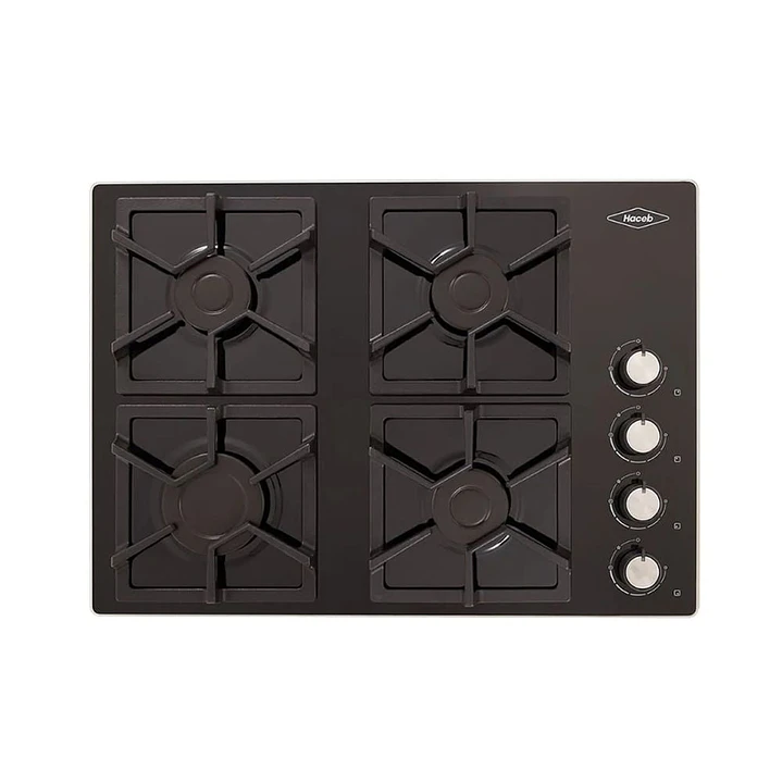 Cubierta Haceb 60 x 43 cm 4 Puestos Gas Propano Negro