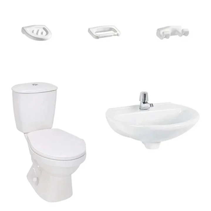 Combo Laguna 4.8 L Sin Pedestal Blanco Grifería Cromada