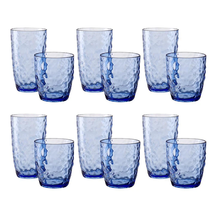 Set de Vasos Martillados 12 Pzas