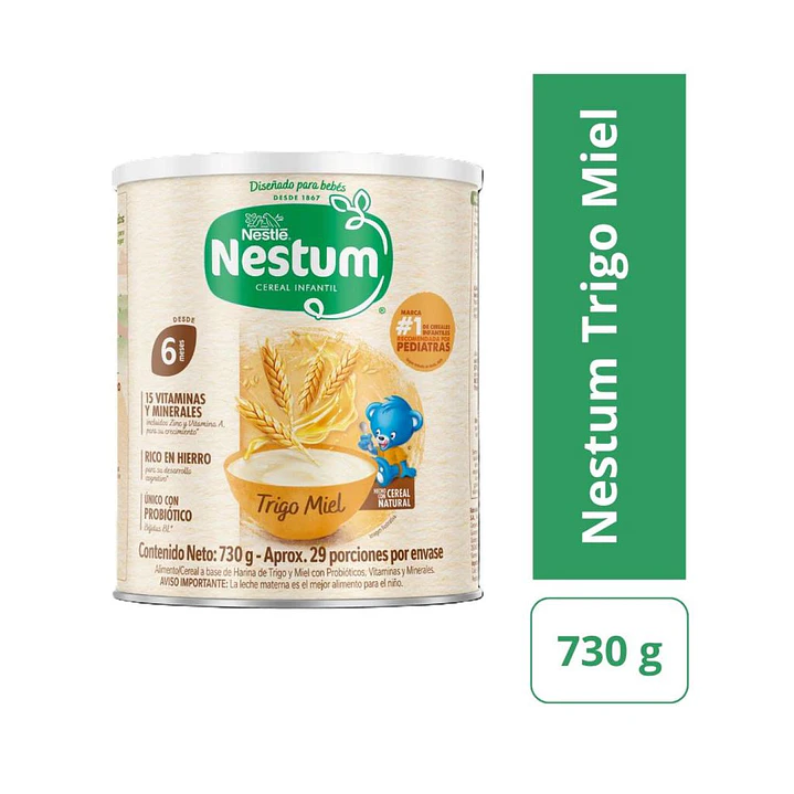 Nestum Cereal Infantil Base Miel Probióticos Vitaminas 730 g