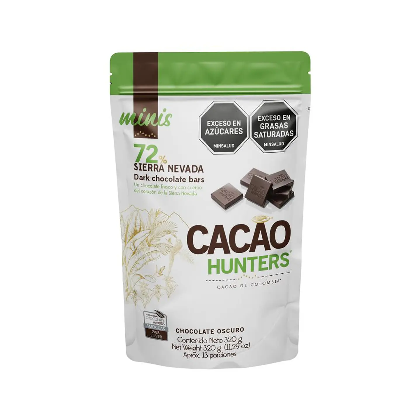 Cacao Hunters Barritas Chocolate Oscuro Sierra Nevada 320 g
