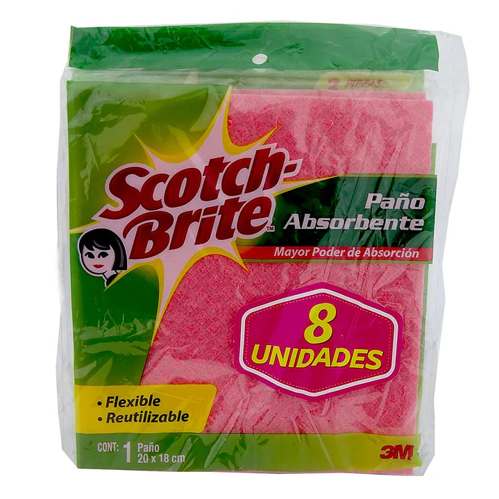 Scotch Brite Paño Absorbente 8 Unid