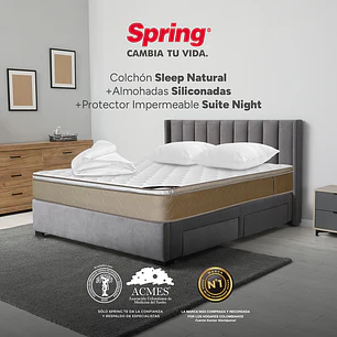 Colchon Sleep de 200 x 200 27 Cm + Almohada + Protector