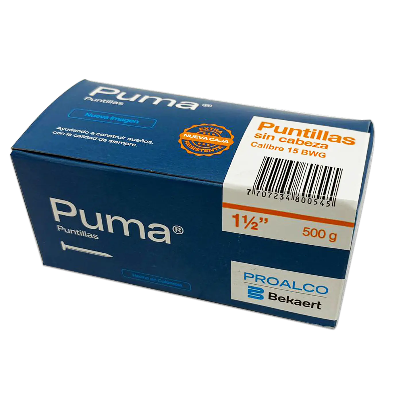 Puntilla sin cabeza 1 1 2 Caja X 50 Cajetillas de 25 Kg