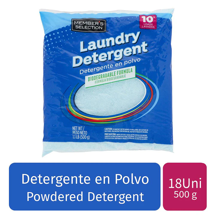 Members Selection Detergente en Polvo 18 Unid 500 g