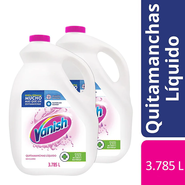 Vanish Removedor Manchas Liquido 2 Unid 3.78 L