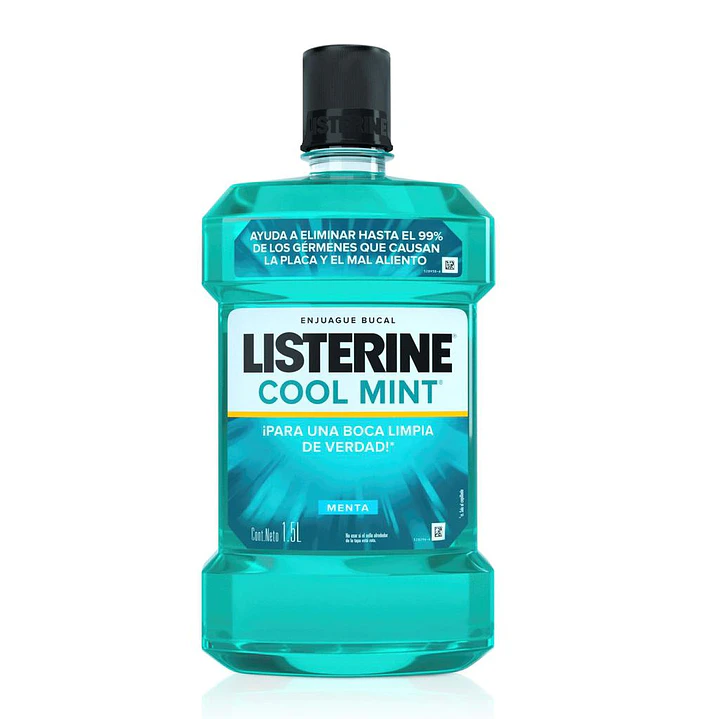 Listerine Coolmint Enjuague Bucal 12 Horas Protección 1.5 L