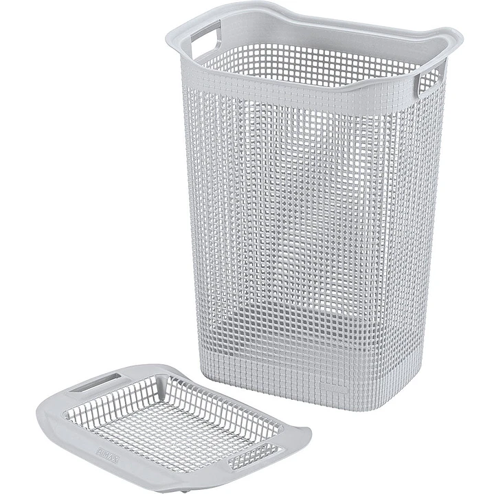 Cesta para Ropa Linum Rectangular Gris Capacidad 50 L