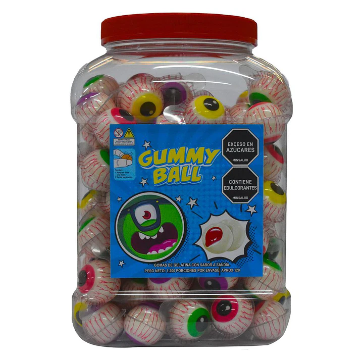 Gummy Ball Gomitas de Gelatina Forma Ojo Sabor Sandía 1.2 kg