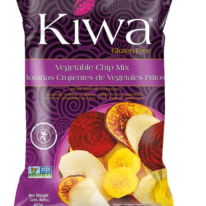 KIWA Botanas Orgánicas Crujientes de Vegetales 453 g