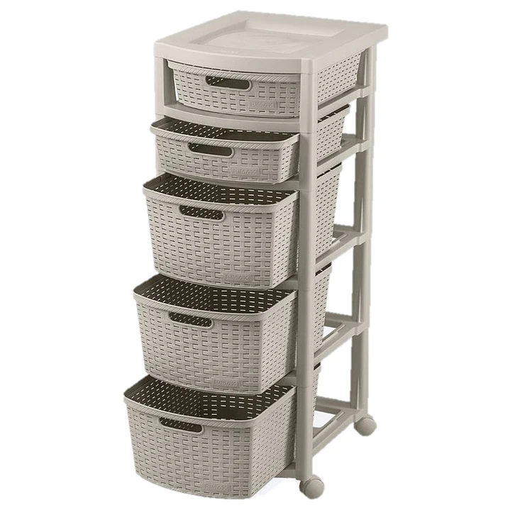 Cajonero Shia 5 Gavetas Taupé