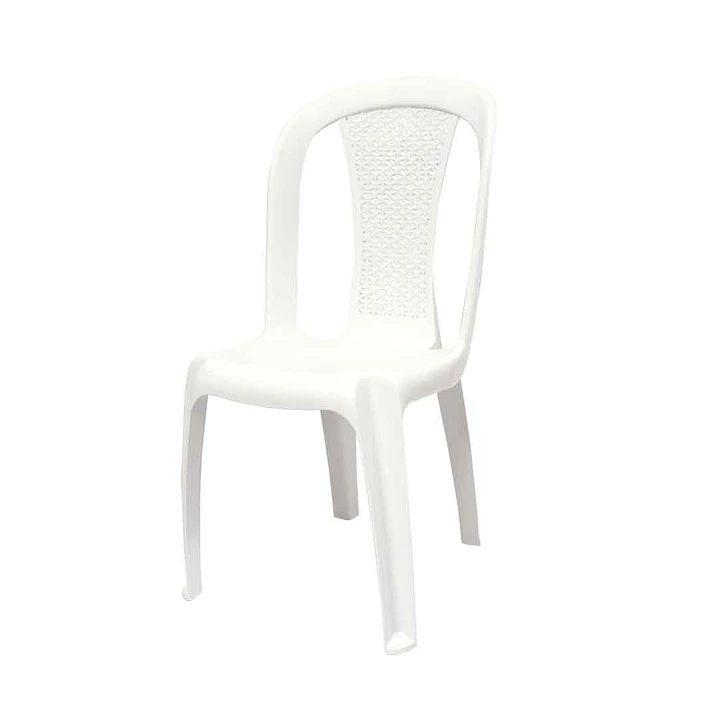 Silla Crystal Sin Brazos Espaldar Malla Peletizada Blanco