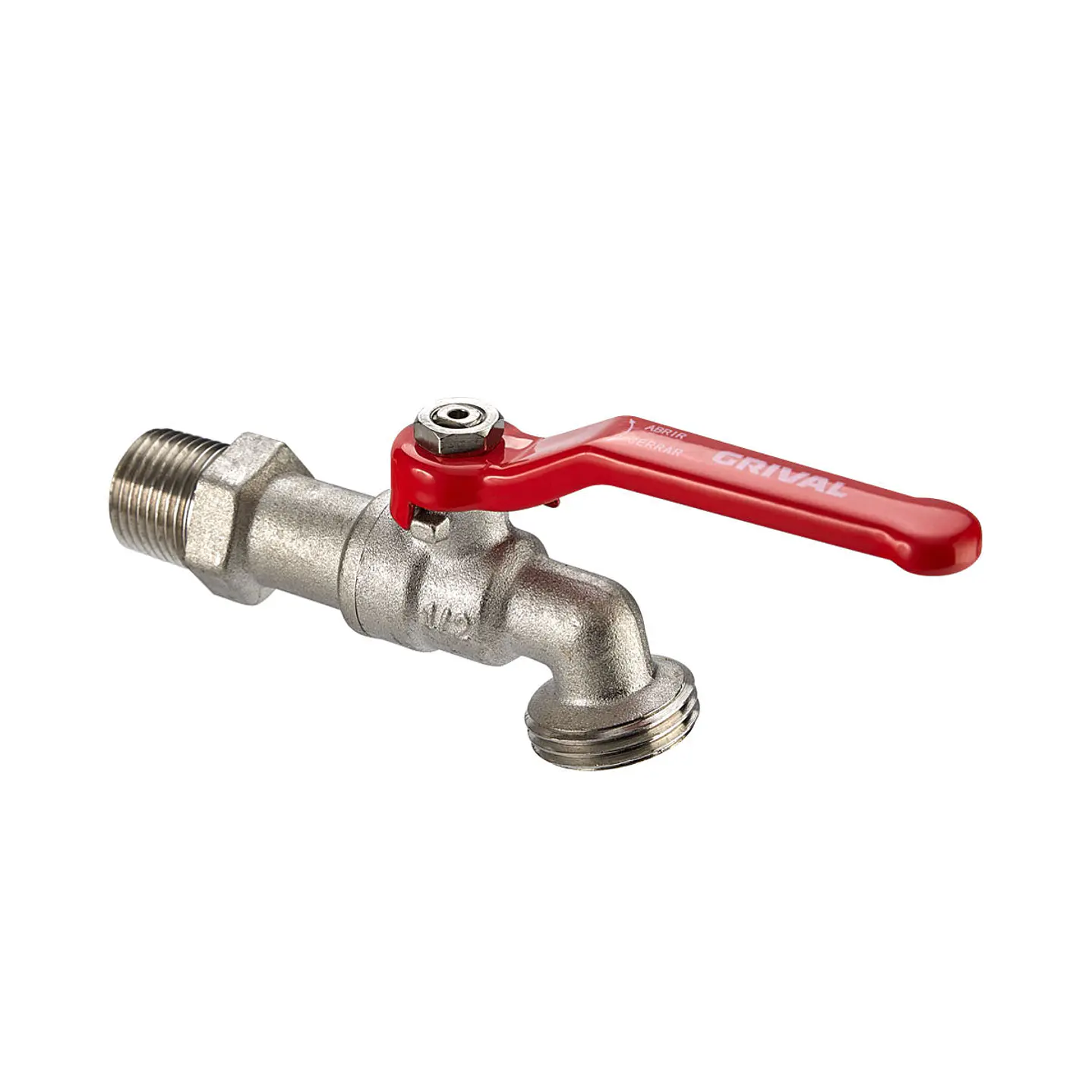 Llave De Bola Para Jardín Cromada Metálica x 1 Unid