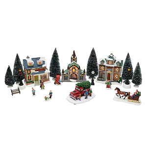 Members Selection Pueblo Navideño Decorativo 20 Pzas