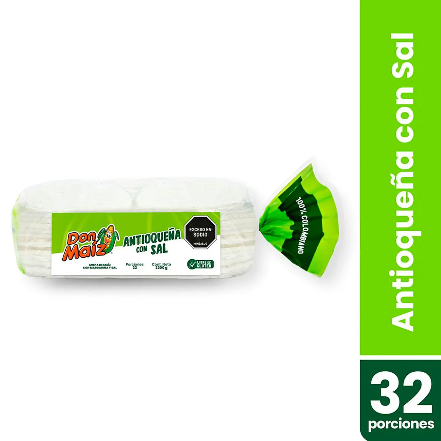 Don Maíz Arepa Antioqueña con Sal 32 Unid