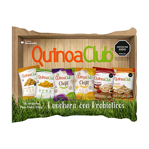 QuinoaClub Paq de Snacks con Probioticos 18 Unid 12 g