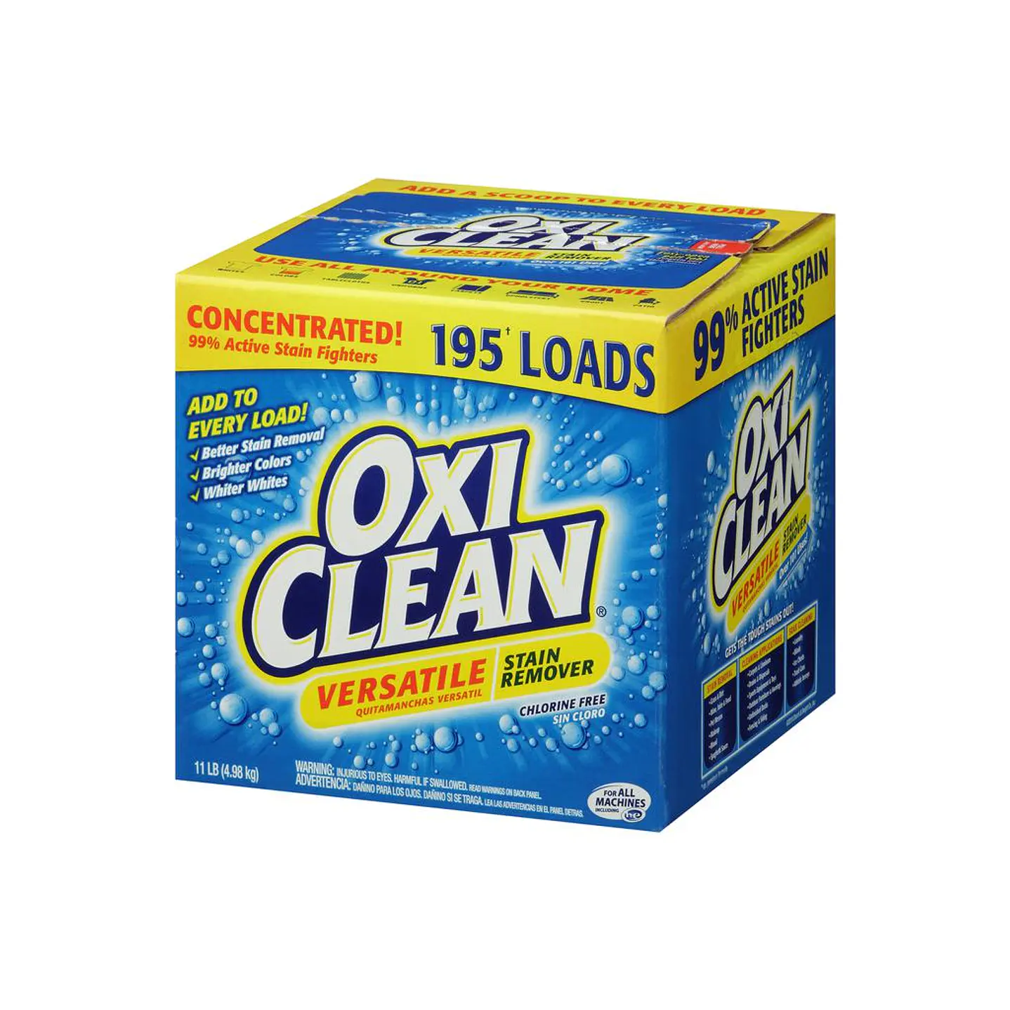 OxiClean Removedor Quitamanchas Cloro 4.98 kg 195 Cargas