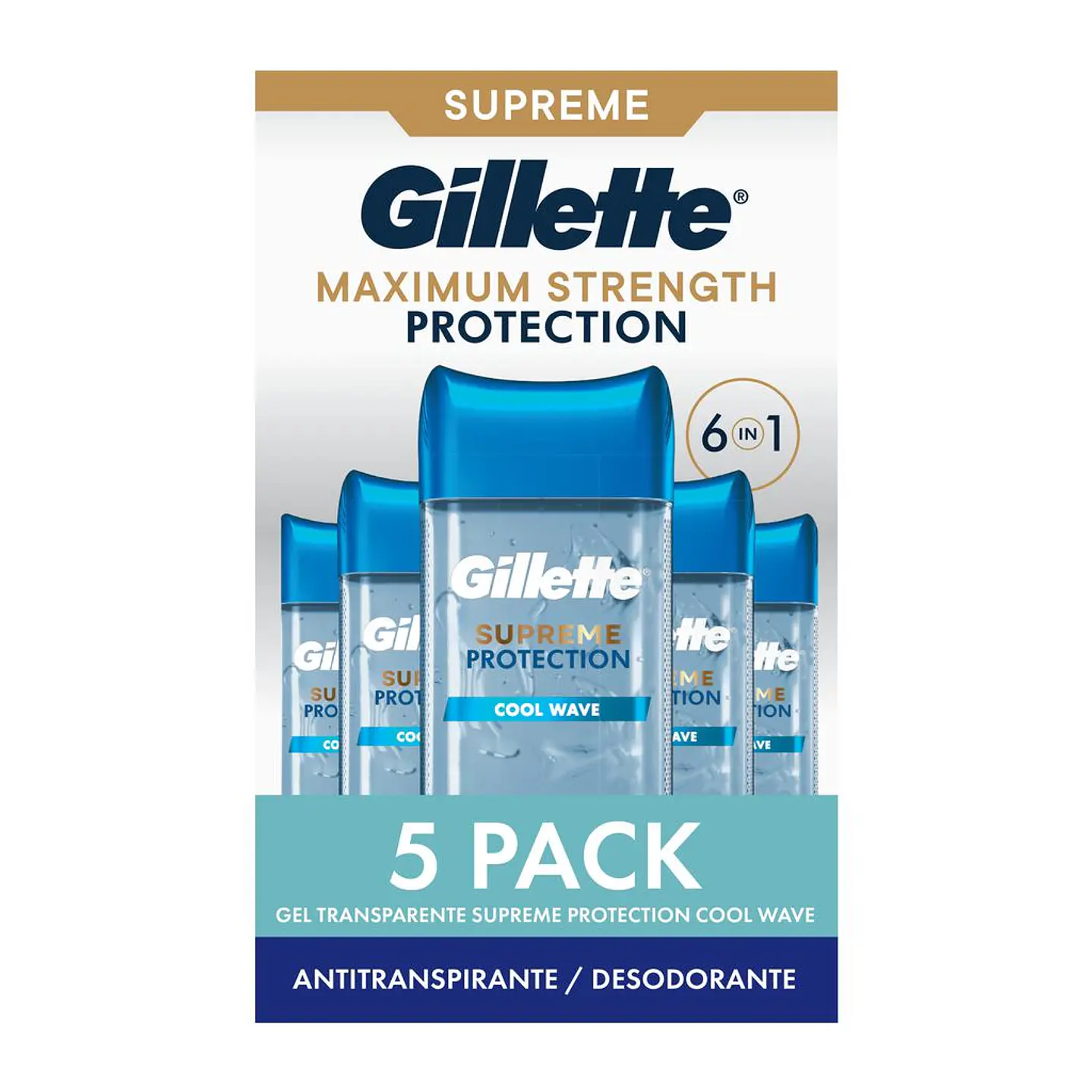 Gillette Supreme Protection Gel Cool Wave5 Unid 107 mL