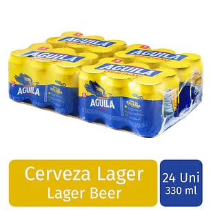Aguila Cerveza Lata 24 Unid 330 mL