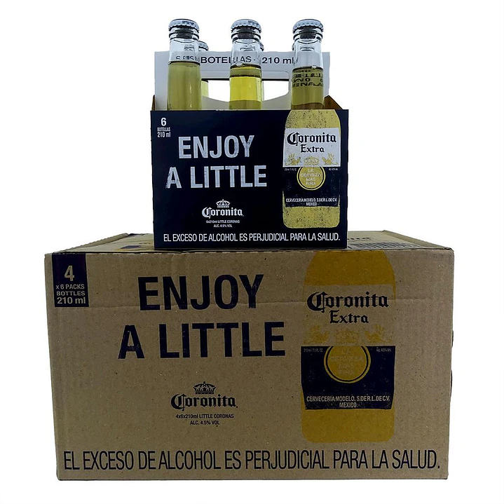 Coronita Cerveza en Botella 24 Unid 210 mL