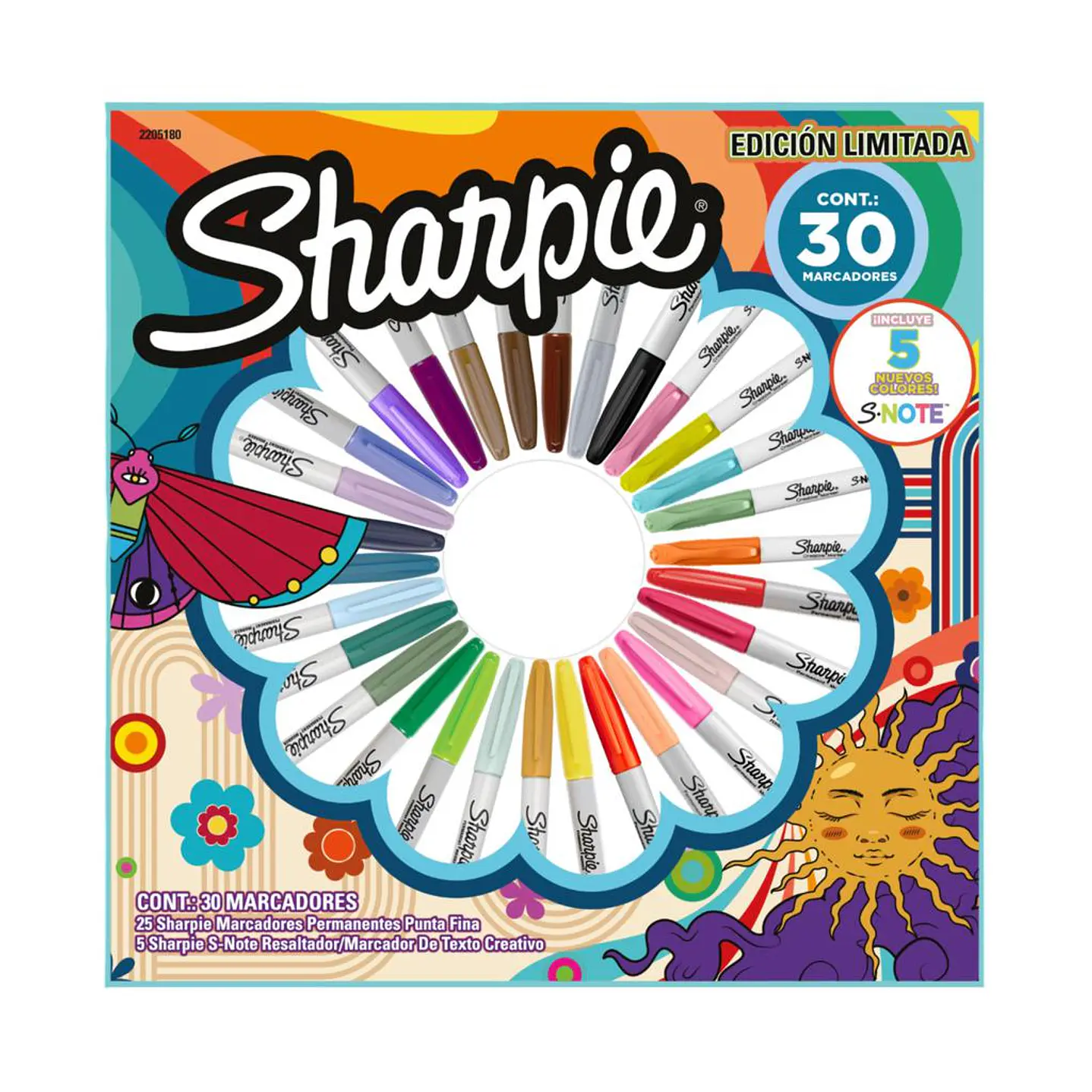 Sharpie Marcadores Creativos de Colores Ruleta 30 Unid