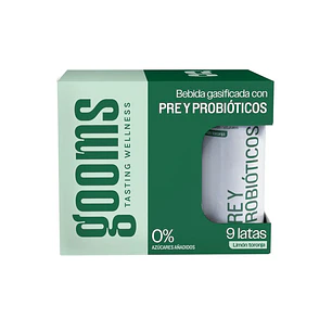 Gooms Bebida Gasificada Sabor a Limón Toronja 9 Unid 310 mL