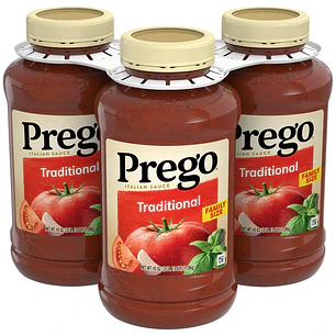 Prego Salsa de Tomate Tradicional para Pasta 3 Unid 1.28 kg
