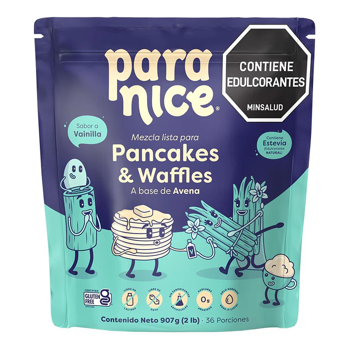 Paranice Mezcla Pancakes Base Avena Sabor Vainilla 907 g