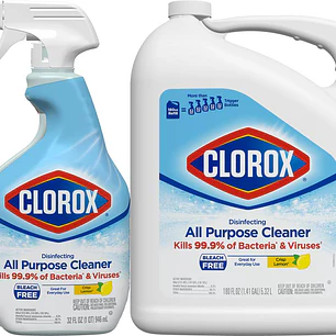 Clorox Limpiador Desinfectante + 5.32 L + 946 mL + 32 oz