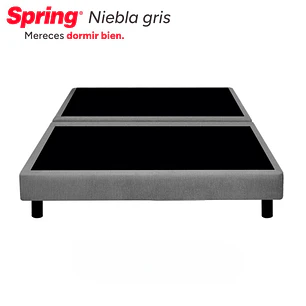 Base Cama Doble 160 x 190 Gris Niebla en Madera