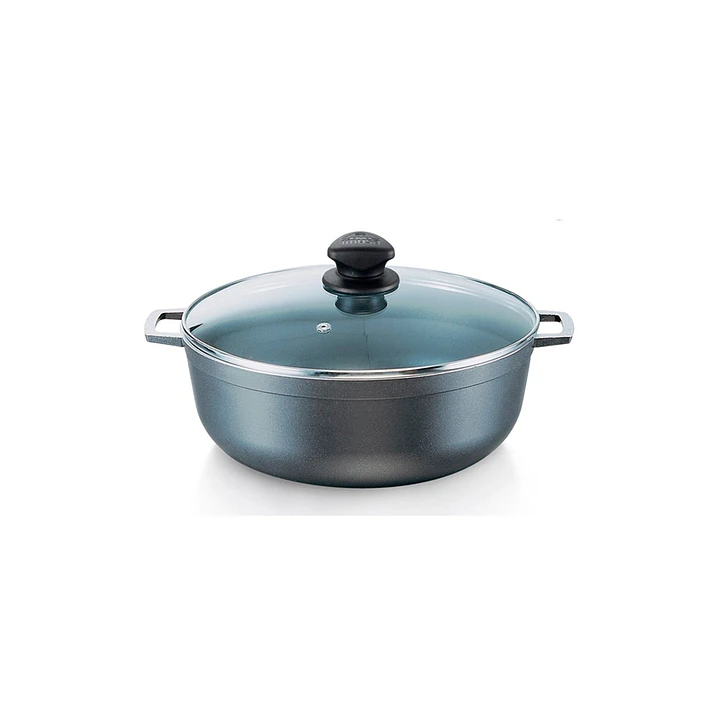 Caldero Antiadherente 18 Cms 1.5 Lts Imusa Tapa Vidrio N.2
