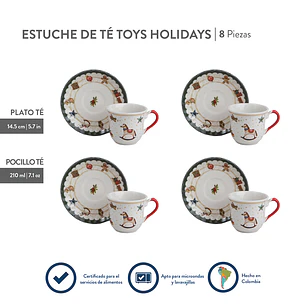 Juego de Té Corona Toys Holidays 8 Pzas 4 Puestos