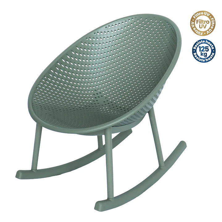 Silla Mecedora OVO Colplast Polipropileno Filtro UV Verde