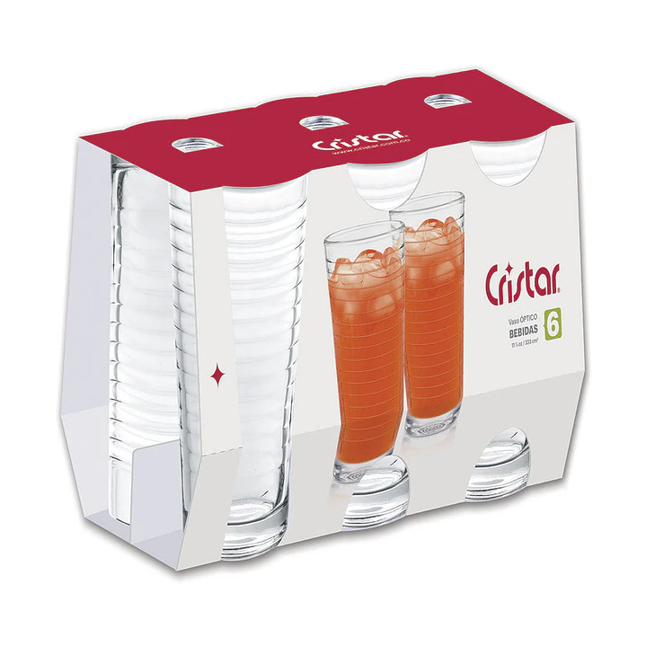 Vaso Óptico Bebidas 8 Canastilla x 6 Und
