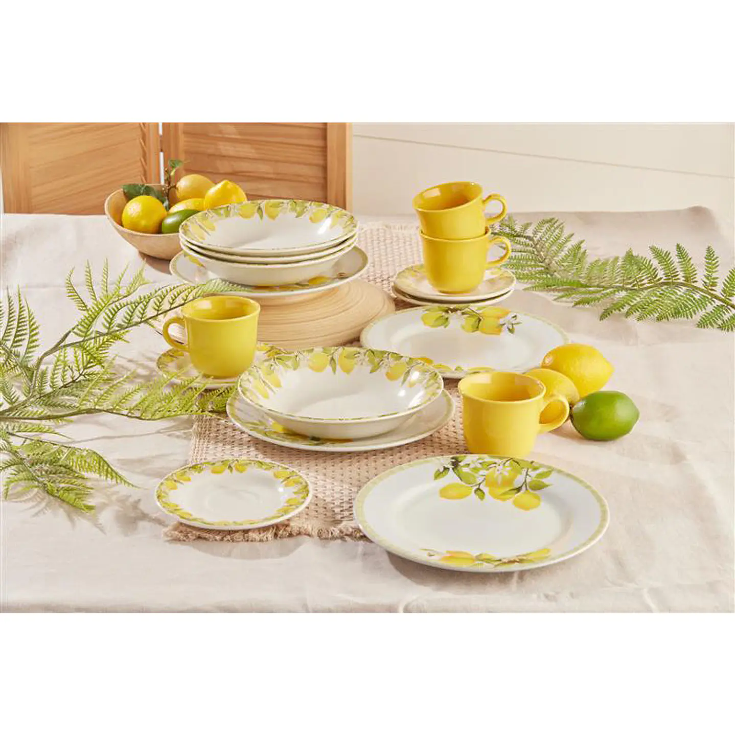 Vajilla Corona Limoncello 16 Pzas 4 Puestos Multicolor