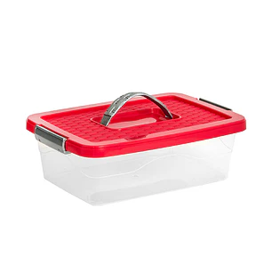Caja Organizadora con Manija 6 L Roja