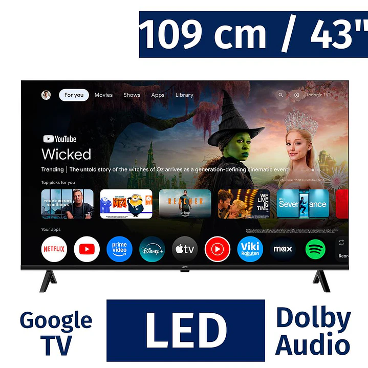 JVC 109 cm Pulg Smart Google HD TV L