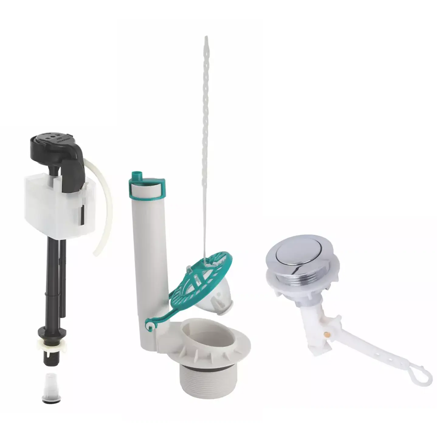 Conjunto De Grifería Tanque Sanitario Laguna Botón Superior