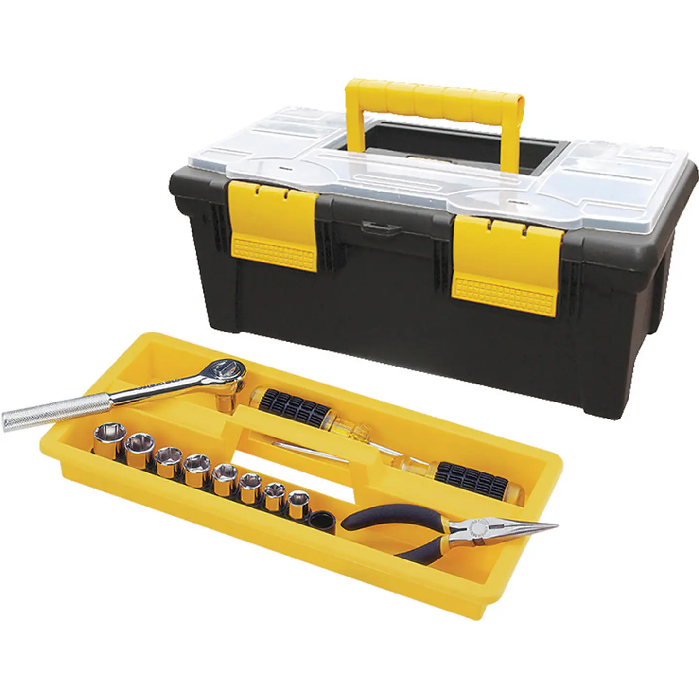 Caja Herramientas 16 Pulg Tapa Panal Negro