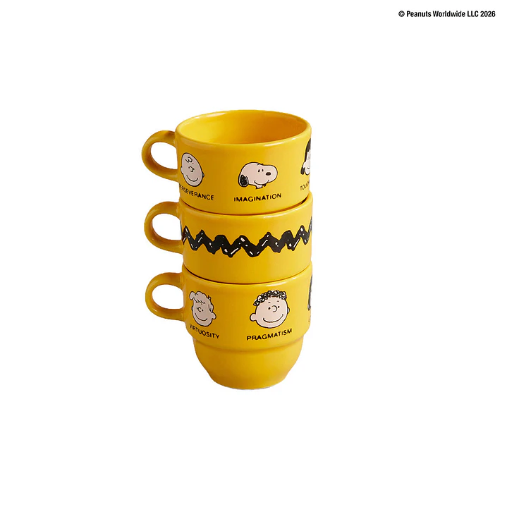 Pocillo Té Snoopy Corona 201 ml Set x3 Multicolor