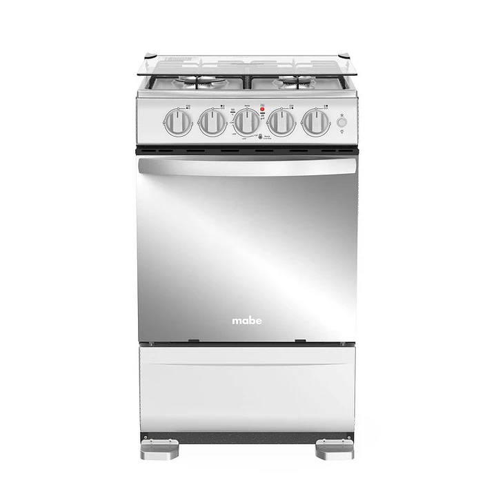 Estufa de Piso 4 Puestos 20 Inox con Horno y Grill