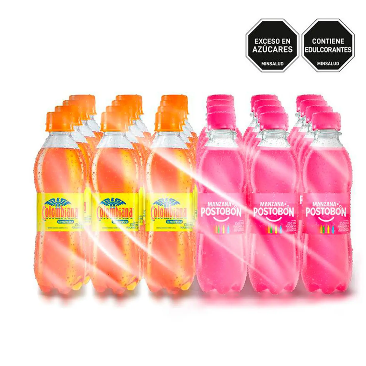 Postobon Gaseosas Colombiana y Manzana 24 Unid 250 mL
